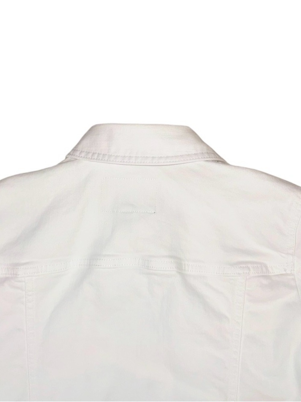 BANANA Republic white denim jacket women’s size Medium - Picture 13 of 17